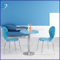 Modern coffee shop furniture high gloss coffee table and chair set
